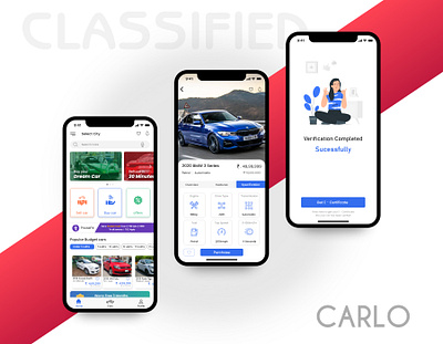 Carlo app branding car app design illustration iosapp preownedcarapp typography ui uidesign ux vector