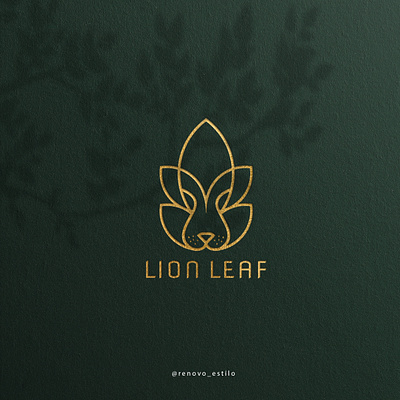 lion leaf logo banner brand branding building bussines card company design graphic design icon illustration leaf lion logo nature new style symbol tshirt typography vector