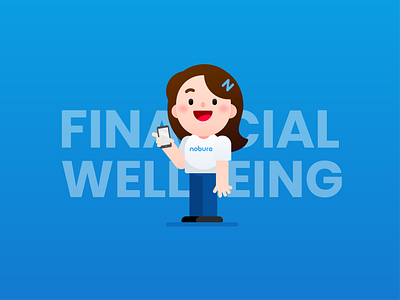 Financial Well-Being character design graphic illustration mascot vector