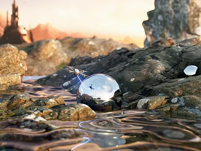 Drone 3d 60fps animation c4d design photorealistic redshift ui8