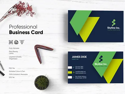 Modern Visiting Card Design-39 design flat design modern design professional business card professional design visiting card visiting card design visitingcard