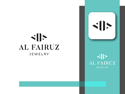 Jewelry Logo branding diamond graphic design jewelry logo turquoise
