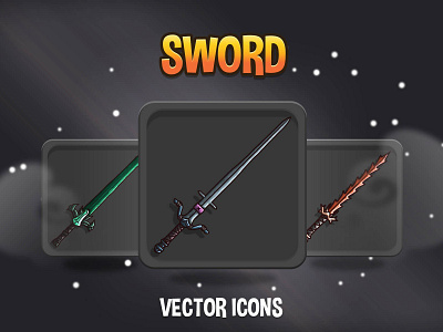 48 Sword RPG Icons 2d game assets gamedev indie game indiedev rpg rpg icons sword swords