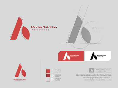 African Nutrition Industries africa branding design illustration industri logo nutrition prduction typography vector