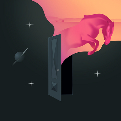 Entrance affinitydesigner futuristic glow illustration neon retrowave vector