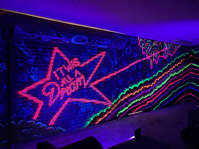 Space star it was all a dream abstract art artwork cosmos design florida fluorescent galaxy graffiti graffiti digital illustration mural shoker sketch space spray star universe