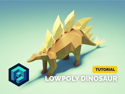 Low Poly Dinosaur Tutorial 3d blender dinosaur game art game asset illustration isometric lowpoly render tutorial