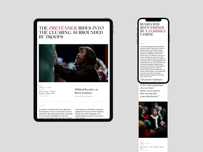 The Bolshoi Theatre #5 design minimal site theatre ui uidesign ux uxui website