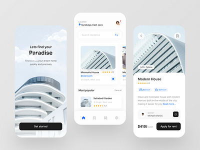 Atlantis ~ Real Estate App Design🏬 apartment app app design clean ui home home rent house rent app housing ios mobile mobile app mobile app design property real estate real estate app rent rent app ui uiux ux