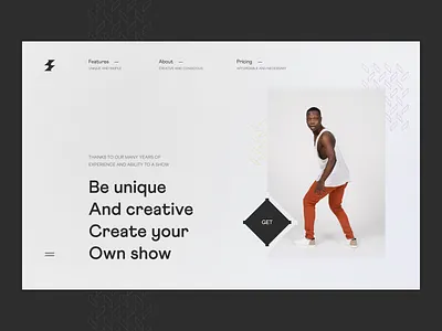 Start page for Eventbrite creative cuberto features graphics icons intro preview start page ui unique ux web web design web page website