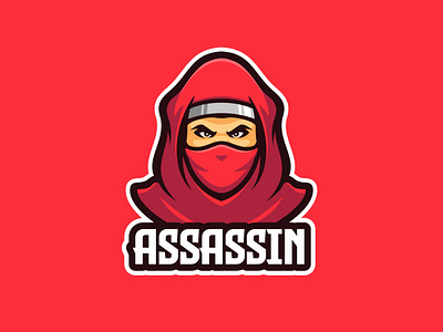 Assassin assassin cartoon character cloak design esport logo illustration logo logo gaming mascot mask ninja vector