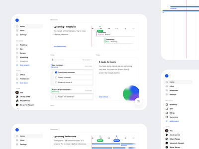 Roadmap v2 – Concept 3drops dashboard gantt gantt chart interface ofc product product concept project project management roadmap roadmap chart roadmap view web