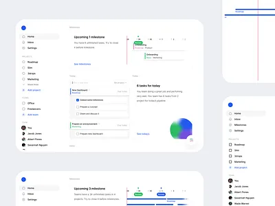 Roadmap v2 – Concept 3drops dashboard gantt gantt chart interface ofc product product concept project project management roadmap roadmap chart roadmap view web