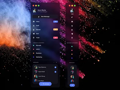 Navigation Bars concept dark darkmode glass interface menu nav navigation navigationbar sidebar uidesign uxdesign uxui