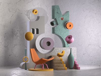 Rust - Abstract Composition 3d artist 3d illustration 3d modeling 3dcomposition abstract abstract composition animation composition diorama graphic designer graphicdesign illustration isometric isometric animation isometric mograph modeling motion graphics product set design stylized