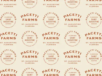 Pacetti Farms - II 1 color badge badge design cattle farm st augustine