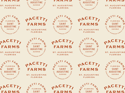 Pacetti Farms - II 1 color badge badge design cattle farm st augustine