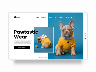 Pet wear store inspiration branding design ecommerce graphic design illustration logo minimal minimalist shop ui ux web