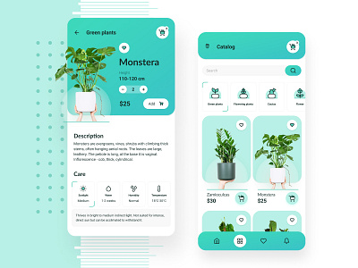 App Plant shop app eco eco app ecommerce graphicdesign green green screen home plants icon indoor plant material design mobile design nature pant app plant selection plants plants shop ui ui design ux