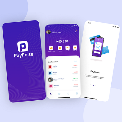 Payforte design designer figma fintech illustration ui