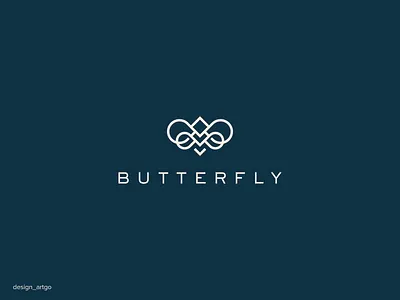 Butterfly branding design flat illustration logo minimal simple typography ui vector