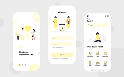 Medical Service App Design design doctor health healthy medical service ui