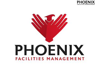 Phoenix Hands Logo Design bird brand branding care design feathers graphic design hands illustration janitorial logo logo design logos phoenix vector