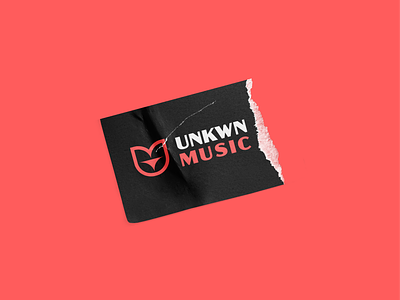 UNKWN MUSIC agency branding clean digital genres graphic design hip hop logo logos mockup music sticker studio