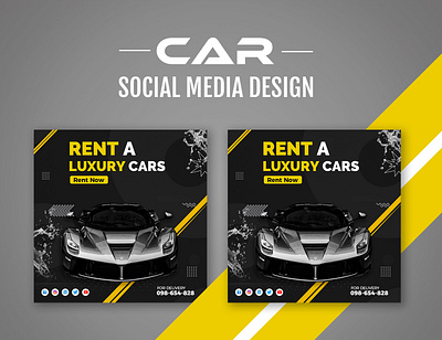 Luxury Rent Car Social media post design template advertising design advertisment automobile banner ads banner design branding design facebook post design instagram post design pinterest post design promotional banner prospectus sale banner sell flyer social media car banner social media post wash car banner