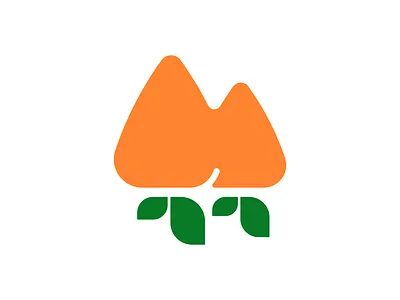 M / Carrot / Hill brand branding carrot design dz9 hill icon illustration logo m orange vector