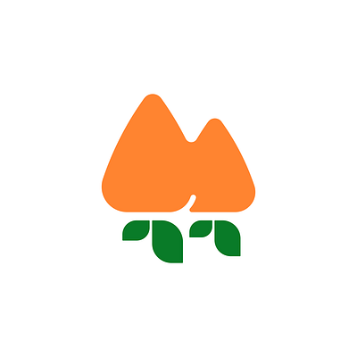 M / Carrot / Hill brand branding carrot design dz9 hill icon illustration logo m orange vector