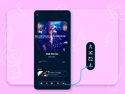 Music player design adobe adobexd dailyui design illustration photoshop ui vector
