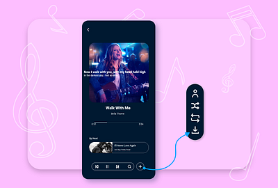 Music player design adobe adobexd dailyui design illustration photoshop ui vector