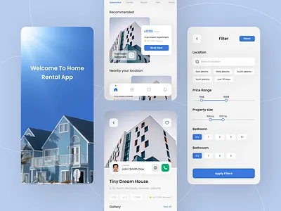 Home Rent Mobile App Design apartment app app design app ui design clean design home home rent home rent app home rent app minimal house rent app housing mobile app mobile app ui propertise property real estate rent ui design ui ux