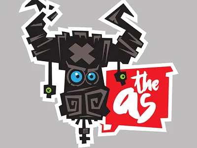 theAs sticker2 branding clothing design funky graphic design illustration kirpluk label logo simple sticker ui vector