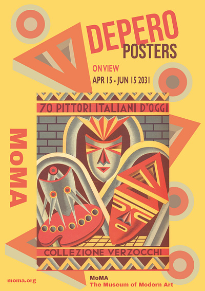 Poster - Fortunato Depero - Exhibit 3 - Academic Project art exhibit design fortunato depero graphic design illustration posters typography