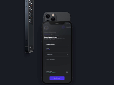 Medical Telehealth App -- Built in Flutterflow app app design appointments dark mode dashboard health app ios15 medical night mode ui