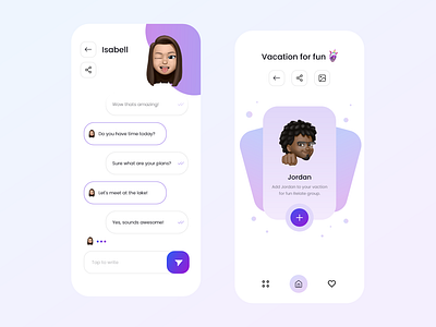 Messenger App - Mobile Design 2021 2021 design 2021 trend 2021 trends alphadesign app clean design design trends designs illustration logo messenger app mobile modern modern mobile design modern ui modern ux trend design ui