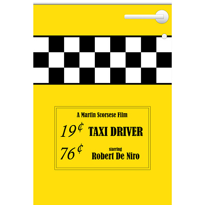 TAXI DRIVER checkered desi design graphic design illustration movie poster movies poster poster design taxi taxi driver yellow