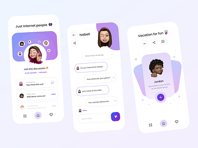 Social Media App - Design Concept 2021 2021 design 2021 trend 2021 trends alphadesign app trends clean design design trends designs illustration logo mobile modern modern desing modern mobile design trendy ui uiux ux