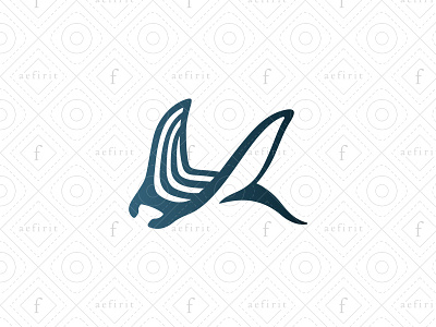 Modern Manta Ray Logo abstract animal aquatic branding flowing for sale kinetic logo manta manta ray marine minimalist modern movement ocean organic relaxing sea simple stingray