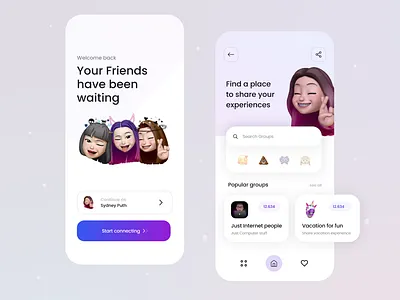 Social Media App - Mobile Design 2021 2021 design 2021 trend alphadesign app design app trends asd clean clean design design designs illustration julius branding logo mobile modern modern design trends trends trendy ui