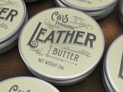 C&S Provsions: leather Butter art director art director orange county branding graphic designer jamie stark orange county graphic designer typography