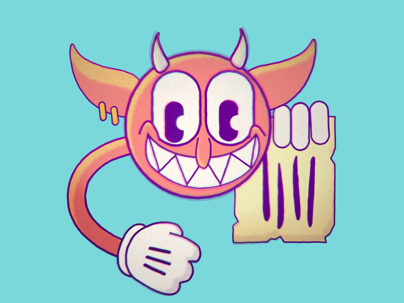 Count Down 2d animation vintage style