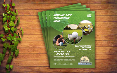 Golf Flyer Design branding corporate creative flyer flyer design flyer mockup golf flyer modern flyer sports sports flyer tournament flyer