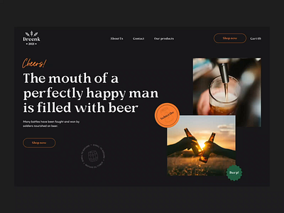 Brewery website branding brewery brewery website clean ui interface interfacedesign typography ui ux website