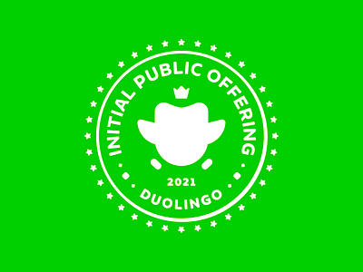 Duolingo IPO (Initial Public Offering) Logo brand brand identity branding design duolingo geometric initial public offering ipo logo minimal nasdaq seal simple times square