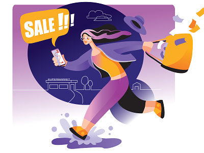 Sale! art character concept design flat graphic design illustration illustrator marketing vector women