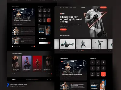 Fitness Blog blog blog design fitness fitness blog graphic design templates theme ui ui design uidesign uiux user interface weblog wordpress wp تجربه کاربری تناسب اندام رابط کاربری طراح رابط کاربری قالب وبلاگ