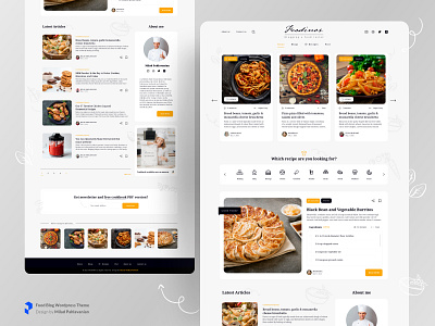 Food Blog blog blog design blog theme design food food blog food theme graphic design theme ui ui design uidesign uiux website design wordpress wp رابط کاربری طراحی وبلاگ قالب وبلاگ قالب وردپرس